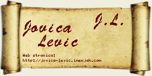 Jovica Lević vizit kartica